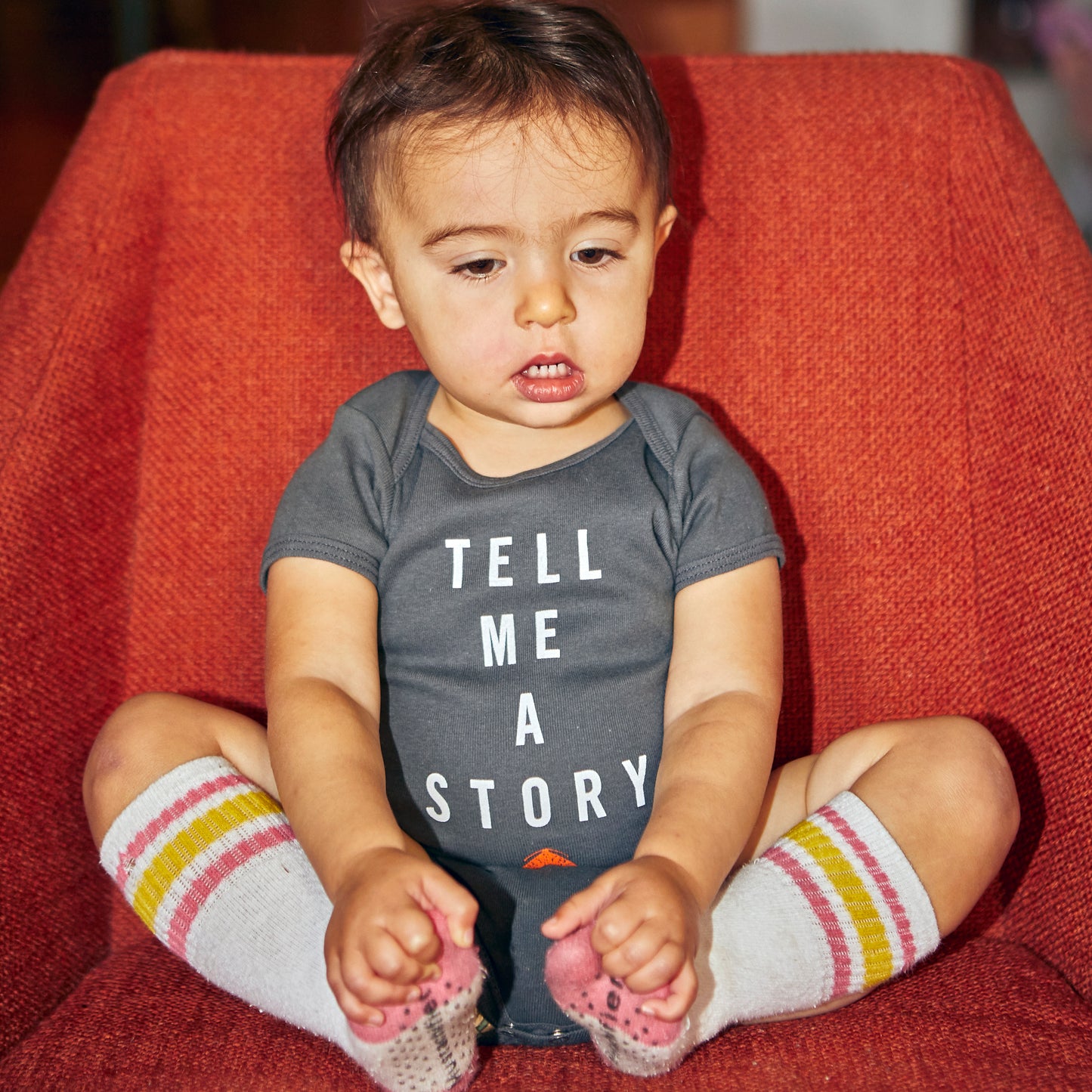 Tell Me A Story Baby Onesie